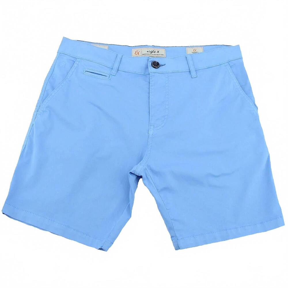 NEW EIGHT X men's solid chino shorts in blue